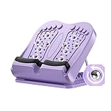 XUEMEIZI Tragbares schräges Brett, schräges Brett zum Dehnen der Wade, rutschfestes, ausgleichendes Fitness-Pedal mit verstellbarem 9-Stufen, Waden-Stretchbrett (Farbe: Violett)