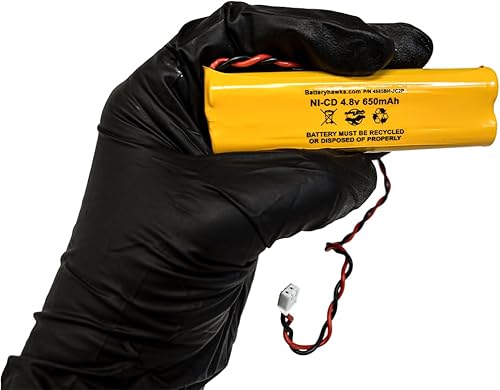 Miniatura 8 de Paquete de 5 unidades 0120859 Ni-CD AA 650mAh All Fit E1021R D-AA650Bx4 4.8V EJW-NI-CAD 800mah BYD D-AA650B-4 Señal de salida Luz de emergencia