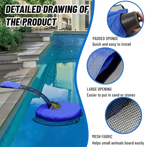 dellyy Ausstiegshilfe Pool für Tiere, Pool Ausstiegshilfe Tiere, Schwimmende Rampe Rettungen, Tierrampe Kleintier Swimming Fluchtrampe(1 Stück)