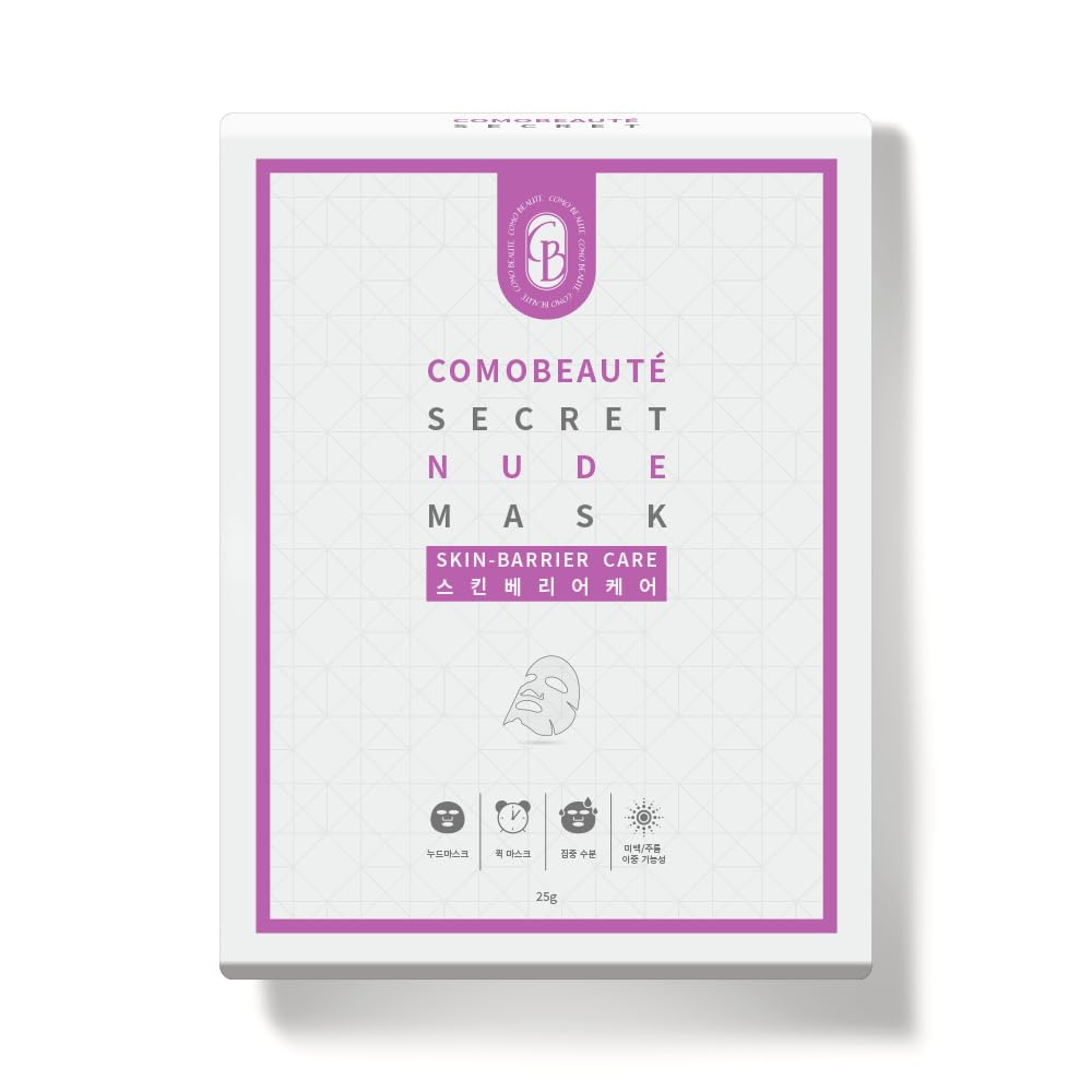 miss dragon COMOBEAUTE Skin Barrier Facial Mask (10 Pack) - Korean Skincare Natural Skin Barrier Hydrating Facial Sheet Mask Cica Hyaluronic Acid