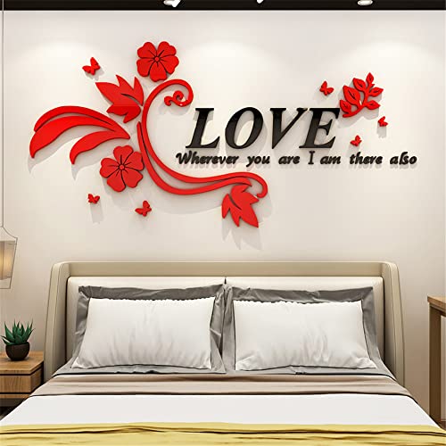 Wandtattoo LOVE 3D Wandaufkleber Sticker DIY Wandsticker Wanddeko Deko für Schlafzimmer Wohnzimmer Sofa Hintergrund Art Home Deco Puzzle Handgefertigt im Innenbereich Dekoration Cover