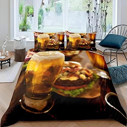 Housse de Couette 90x190 cm Respirante et Douce avec Zip Enfant