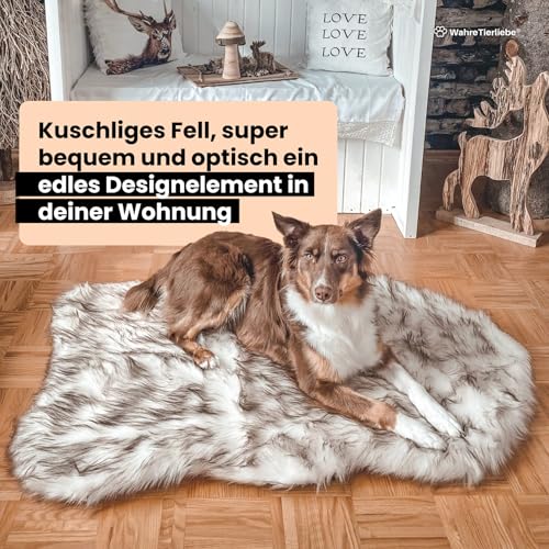Wahre Tierliebe® Hundebett Relax - Das Original mit echter Matratze - waschbar, Hundekissen, Hundekorb, Flauschiges Hundebett für große, mittelgroße & kleine Hunde