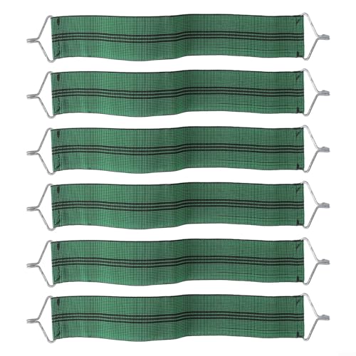 Volakebeing Silla mejorada con 6 cinturones de silla de gravedad gruesa, correas reforzadas de tela antigrietas para tumbona, reclinable, sillas elásticas plegables antigravedad (verde)