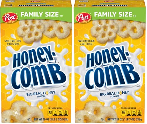 Honeycomb® Honey Flavored Sweetened Corn and Oat Breakfast Cereal, 19 oz Box (Pack of 2)