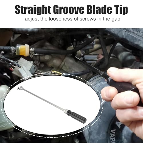 Image of Pilot Screw Adjustment Tool, 18.89in Carburetor Pilot Screw Adjusting Tool, 90 Degree Angled Head Metal Replacement for Carb ATV UTV Snowmobile