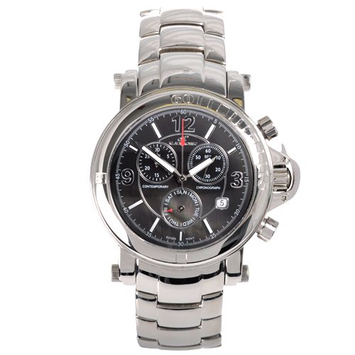 Image of Men's 5010-M Contemporary Swiss Quartz Chronograph Stainless Steel Diamond Watch
