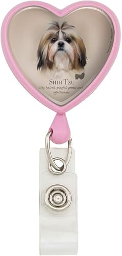 Shih Tzu - Correa retráctil con diseño de corazón para perro