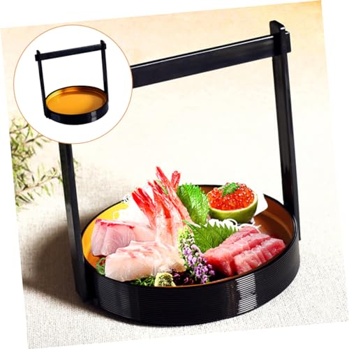 Bandeja de sushi de plástico decorativa con mango miniatura 2