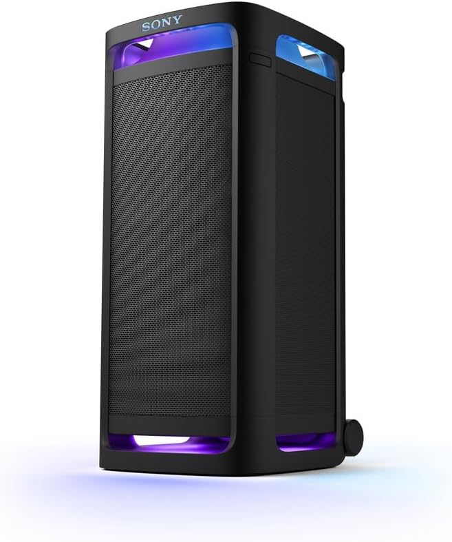 Sony ULT Tower 9 Bluetooth Karaoke Party Speaker with Powerful Bass, 360° Sound and Party Lights, 25 Hour Battery, and Convenient Carrying Handle and Wheels. (SRSULT900)