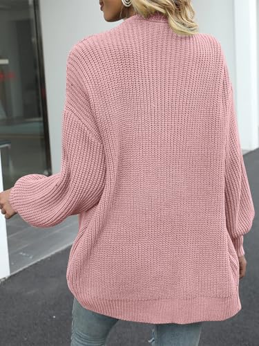 Image of MEROKEETY Long Sleeve Oversized Cardigan Sweaters for Women | Fall Winter Sweaters, Open Front, Chunky Knit, 2026 Casual Work Outerwear with Pockets
