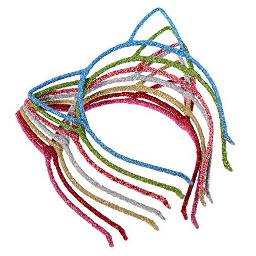 Hotop 7 Pieces Cat Ear Headband Cat Hairband Cat Hair Hoop Hair Accessories for Party and Daily Accessories, 7 Colors