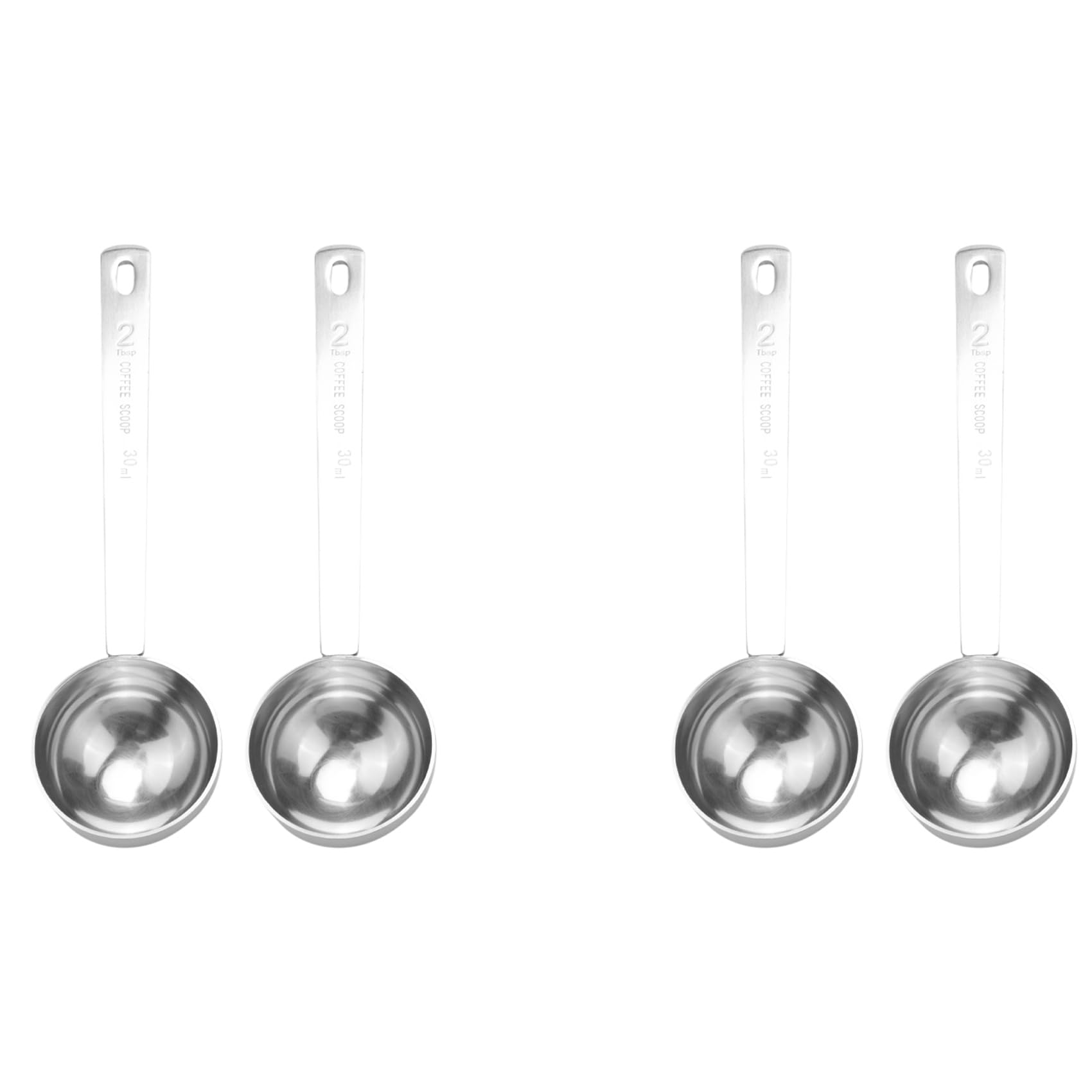 Hndhbfgrt Stainless Steel Coffee Scoop, 4 Tablespoon Measuring Spoon Coffee Scoop, 30Ml Metal Long Handled Spoons Set of 4