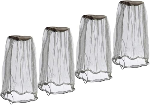 Paquete de 4 mosquiteros de malla de primera calidad para exteriores, capucha de red para moscas