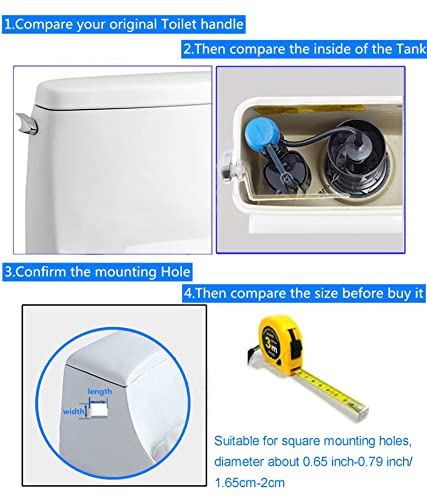 Vallvater FLUSHHANDLE04 Toilet Trip Levers Toilet Flush Handle Side Mount Toilet Tank Lever Compatible thumb #5