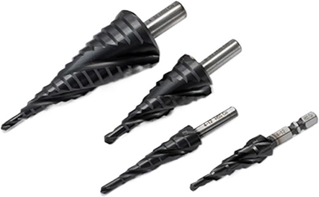 Step Drill Bit 3 Spiral Flutes 1Pcs(Color:4-12mm 9 Steps(M35))