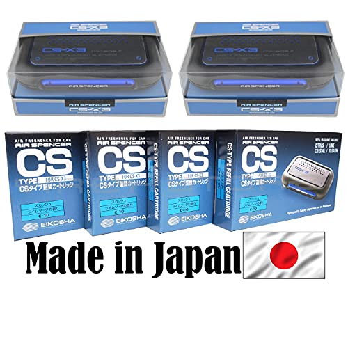 Image of CS-X3 fresh Squash scent 2 Units and 4 Refill Cartridges CSX3 Bundle Car Freshener