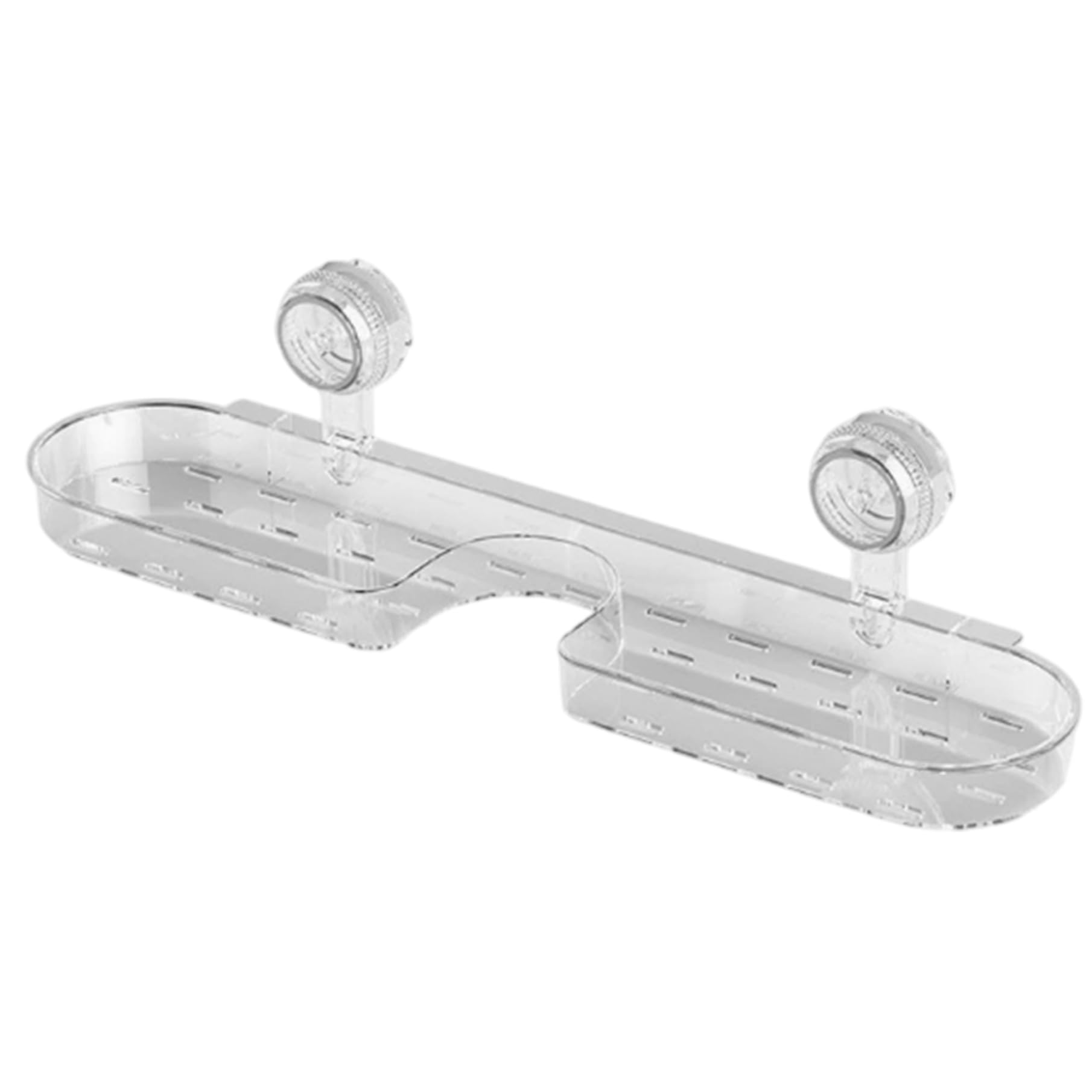 Ameble Bathroom Sink Shelf over Faucet Maximize Counter Space Suction Cup Shelf Over the Sink Bathroom Organizer Transparent ABS