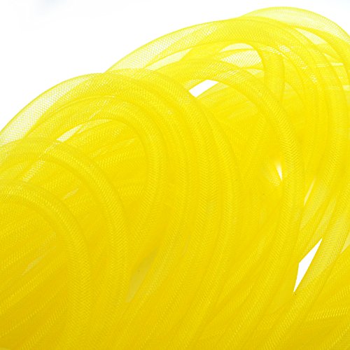 Tubulaire crin jaune citron 8mm pour modisterie chapellerie et ruban filet élastique 30m