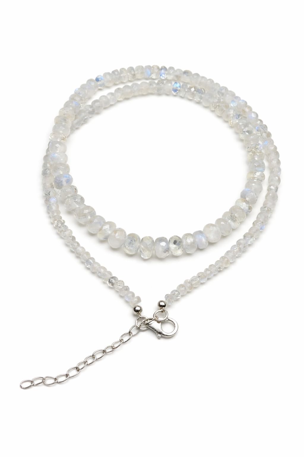 AAA Quality White/Yellow Natural Ethiopian Opal Color Beads16 Beaded Necklace with Additional 2 inch extension