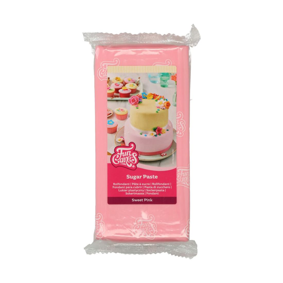 FunCakes Sugar Paste Sweet Pink, Easy to Use, Smooth, Flexible, Soft and Pliable, Perfect for Cake Decorating, Halal, Kosher and Gluten Free, 1 kg