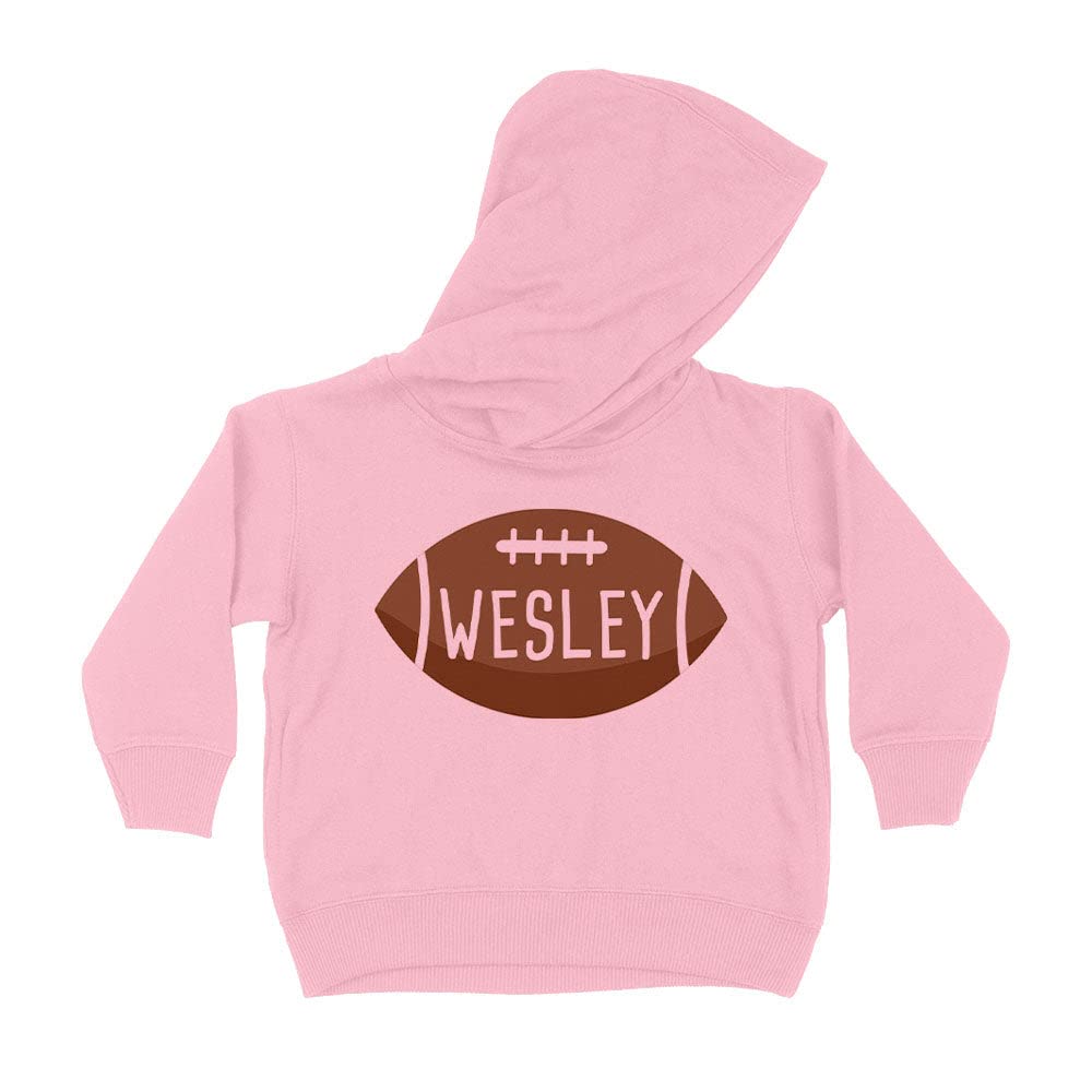 Football Wesley Kids Hoodie Sweatshirt Toddler 4T Light Pink