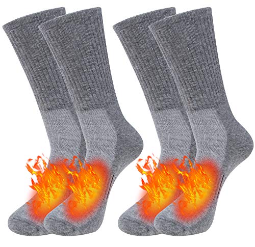 Chalier 2 Paar Merino Socken Herren Wollesocken, Wandersocken Trekkingsocken Anzugsocken atmungsaktive Funktionssocken für alle Aktivitäten (EU 39-42, 43-46) MEHRWEG