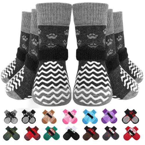 EXPAWLORER 6Pcs Winter Dog Socks