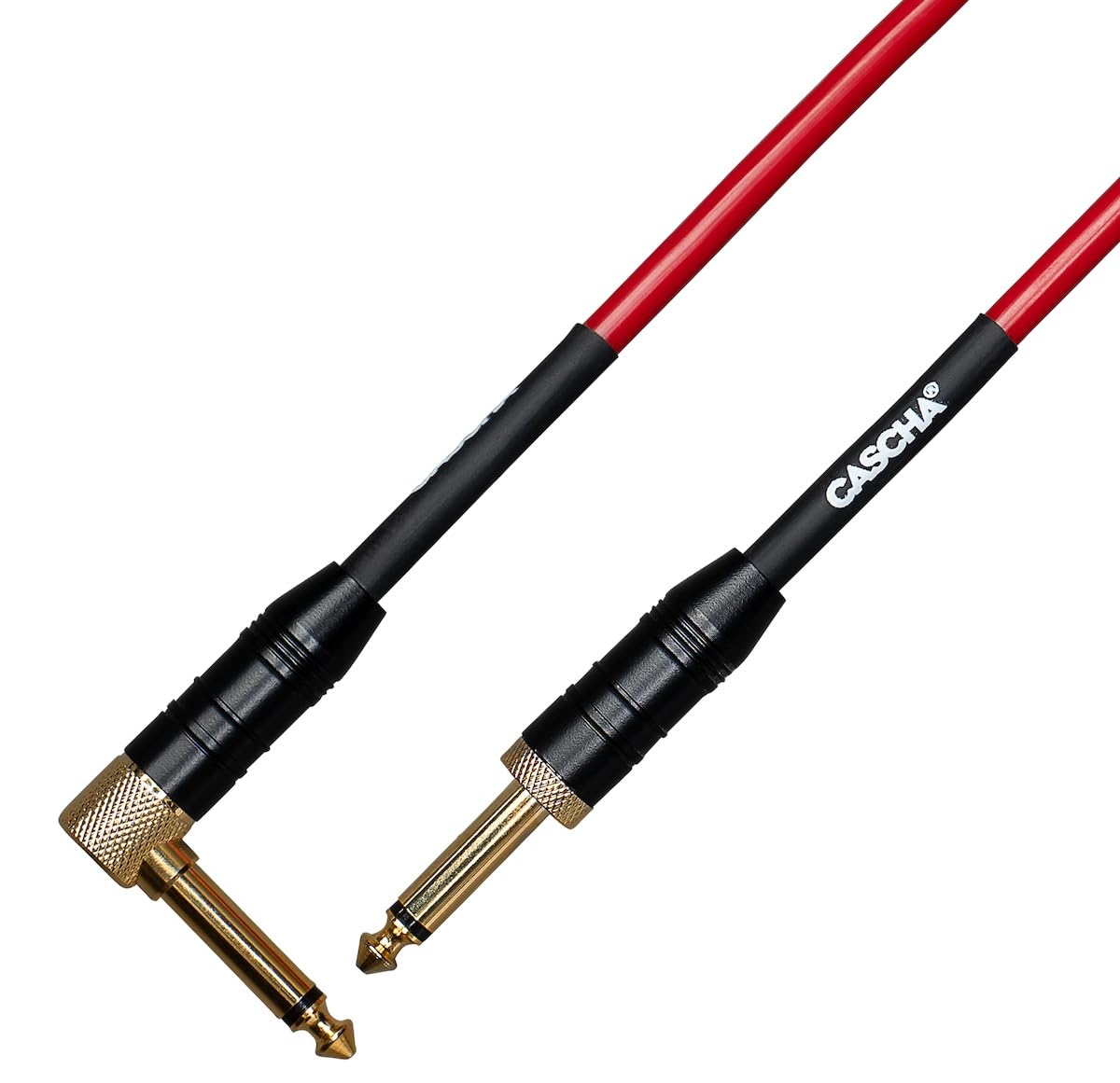 CASCHA Advanced Line Guitar Cable Curly, Red, 6 m - Image 3