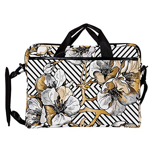Bolso bandolera para portátil de 14 a 15,4 pulgadas, diseño exclusivo de líneas abstractas 3
