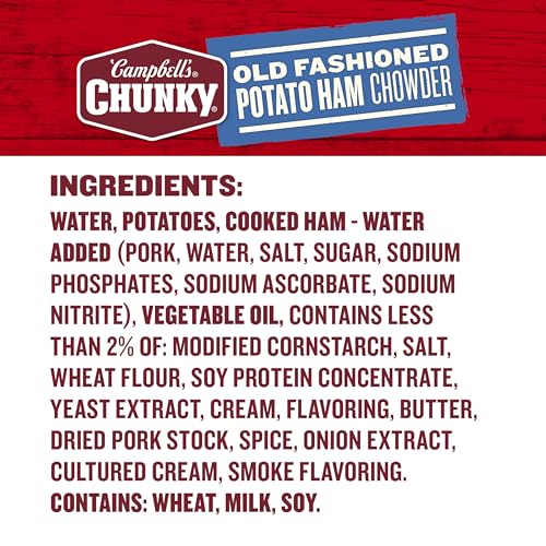Image of Campbell's Chunky Soup, Old Fashioned Potato Ham Chowder, 18.8 Oz Can (Pack of 2)