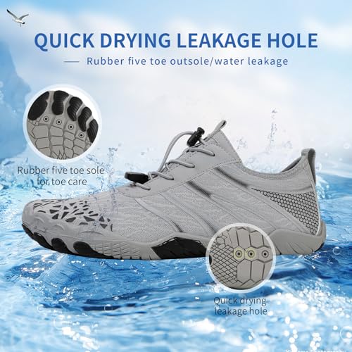 Image of SIOSNETA Hike Barefoot Shoes for Women Men, Breathable Non-Slip Athletic Footwear, Wide Toe Water Shoes for Hiking, Non-Slip Neuropathy Shoes for Women Men, Grounded Comfort wear