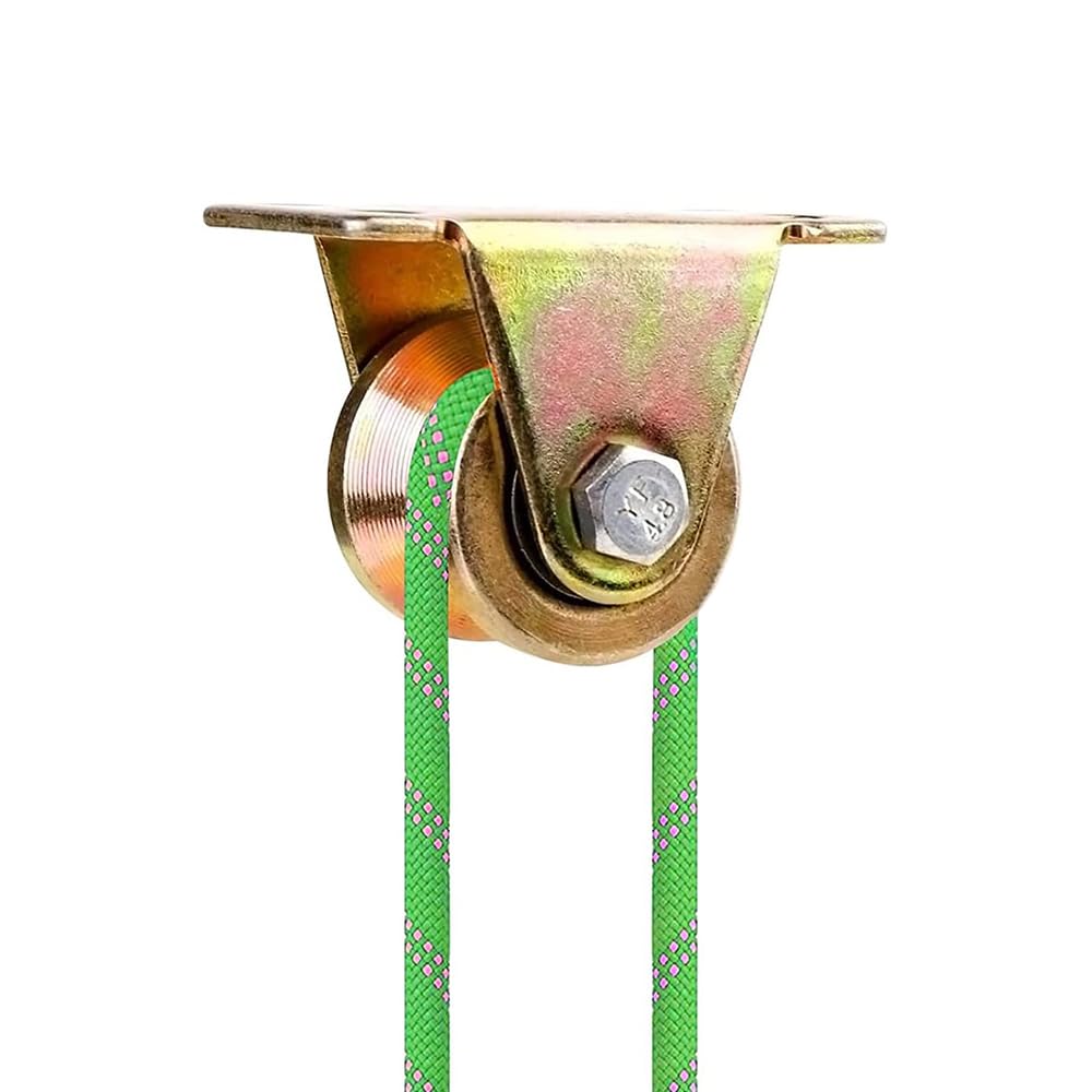 2er-Pack Edelstahl-Riemenscheibenblock, V-Nut-Hochleistungs-Starrrolle, Stummlager-Gleitrollen-Schienenrad für Rolltore, Eisentore, Schienentore, Industriemaschinen