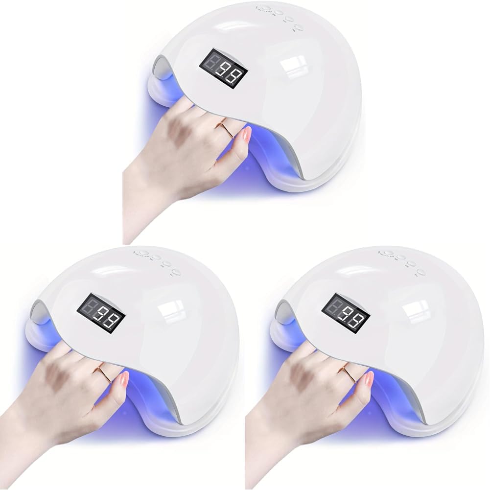 THR3E STROKES 48w 24 LEDs Automatic Sensor LED UV Nail Dryer Nail Curing Nail Art Lamp Manicure Pedicure Tool (Pack of 3)-image-45