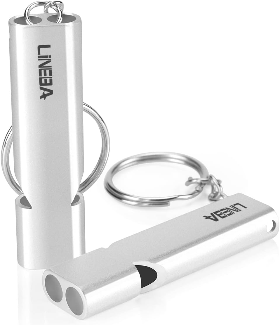 Emergency Whistle, 2PCS Premium Safety Survival Whistles for Outdoor Camping Hiking Boating Hunting Fishing Kayak Kids Rescue Signaling Loud Survival Whistle(Silver) Emergency Whistle, 2PCS Premium Safety Survival Whistles for Outdoor Camping Hiking Boating Hunting Fishing Kayak Kids Rescue Signaling Loud Survival Whistle(Silver)