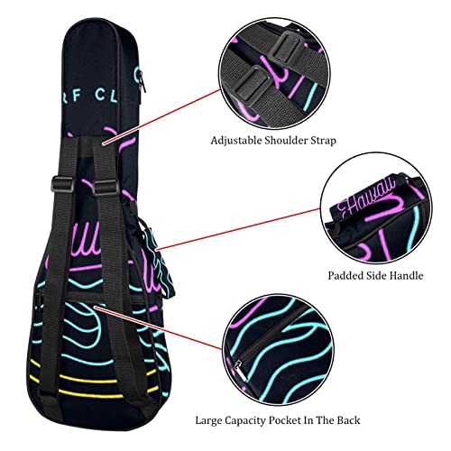 Sac pour ukulélé Surf Club Hawaï Housse de transport imperméable Oxford 10 mm d’épaisseur rembourrée pour ukulélé - Les Beatles, Paul McCartney, John Lennon, RIngo Starr, George Harrison Sac pour ukulélé Surf Club Hawaï Housse de transport imperméable Oxford 10 mm d'épaisseur rembourrée pour ukulélé – Image 4