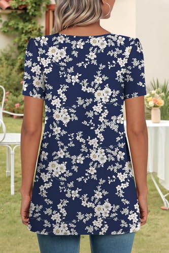 Anymeet Womens Summer Tops Casual Shirts Pleated Tunic M-3XL3