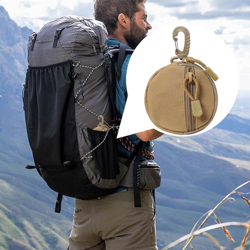 Coin Pouch - Ound Coin Bag With Zip | Outdoor Round Coin Wallet | Practical ChangeBag For Earphones | Compact ChangesBag Wallets For Keys | TravelFriendly Bag For Quick Access To CoiIns2