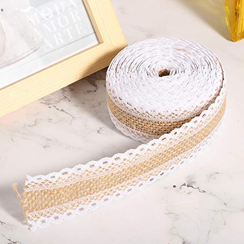 Rolo de linho de renda, com estilo natural e rolo de serapilheira de renda, ecológico para casamento