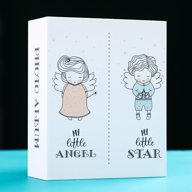 My Little Angel My Little Star Photo Album White Babies Childrens Boys Girls Family Memory Pictures Baby Display Kids 200 Photos 6 x 4 - Image 2