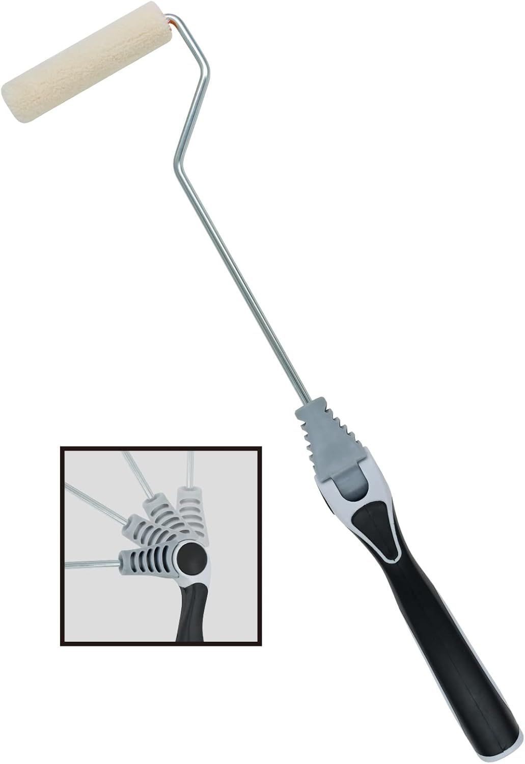 ROLLINGDOG 4 Inch Long Radiator Paint Roller with Adjustable Long Frame