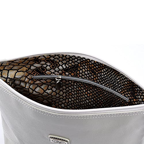 Bolsa Transversal RAVELLO em Couro (Bone)