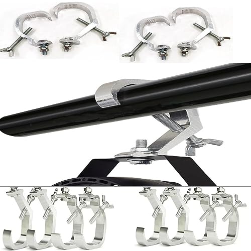 Naisfei 6 Pcs Bühnenlicht-Klemmen, Truss Klemmen Lichter Clamp Heavy Duty Aluminium Legierung Montage Truss Halterung Haken Clamp Beleuchtung Schellen für DJ Beleuchtung Spot Lichter 30-52MM