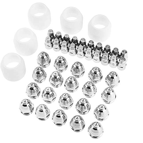 Électrodes P80 et buses 1.3 mm pour torche de découpe plasma 80A à 100A, lot de 45 pièces