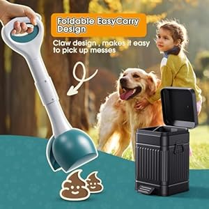   Small-Dog-Poop-Trash-Can-Outside-19-Dog-Pooper-Scooper-13-Gallon5L-Dog-Poop-Trash-Can-Outdoors-with-20-Waste-Bags-for-Children-Aged-6-with-Small-Dogs