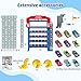 VATOS Sliding Track Truck Car, Parking Toy Storage Track Car Toy with 10 Cars for Boys Ages 3 4 5 6 7 8, Birthday School Year Gift Car Set for Boys Girls Toddlers 3-5