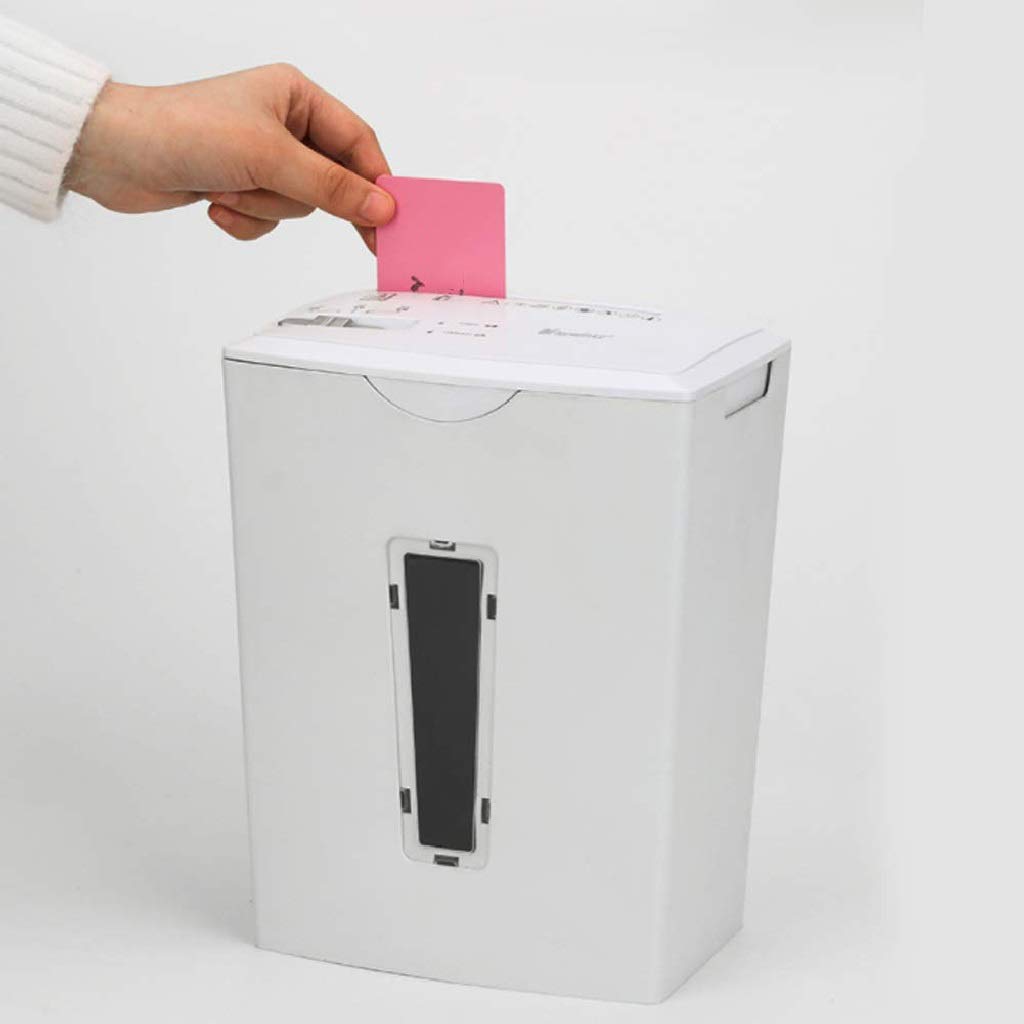 Mini trituradora de Papel-Cross-Cut Trituradora de Papel, Tarjeta de crédito Trituración for la Seguridad del Uso, grande con Ventana Transparente