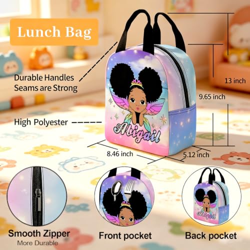 Image of Custom Backpack for Kid Personalized Girl Backpacks Set Back to School | Kids Customized Toddler Backpack for Girls with Lunch Bag Book Bag Kindergarten Prek Preschool Birthday Gifts Little Girl