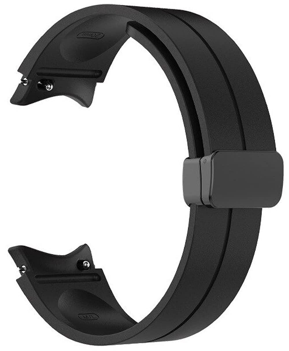 Meyaar Soft Silicone Strap with Folding Magnetic Lock Compatible With Samsung Galaxy Watch 5 Pro/ Samsung Galaxy Watch 6 43mm/47mm/40mm/44mm Samsung Galaxy Watch 4/5 40mm 44mm/ Galaxy Watch 4 Classic 46mm|Adjustable Silicone Magnetic Strap (Black) (B0CLS8RNFM) Amazon Price History, Amazon Price Tracker
