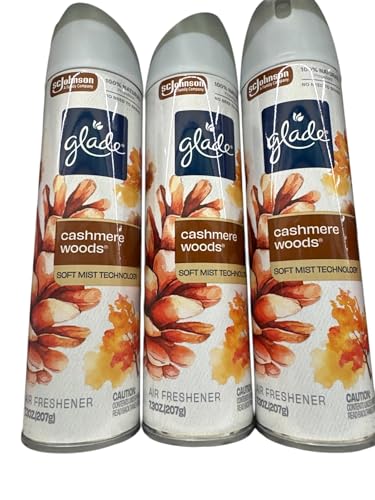 Cashmere Woods Air Freshener Spray Soft Mist Technology 7.3 oz 3 Pack